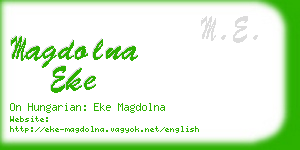 magdolna eke business card
